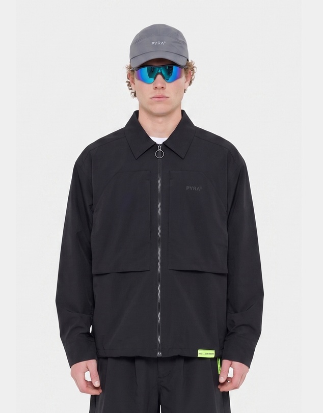 PYRA - Nero Nylon Overshirt