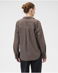 Oroton - Long Sleeve Stripe Shirt