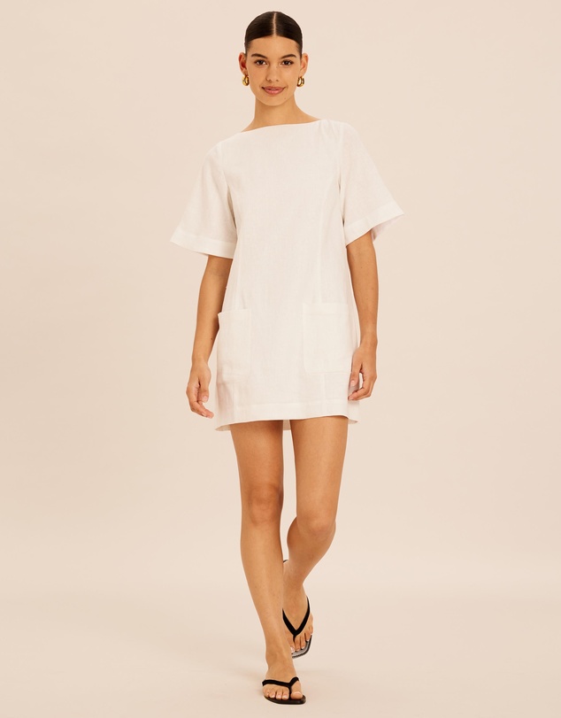 AERE - Ava Linen Mini Dress