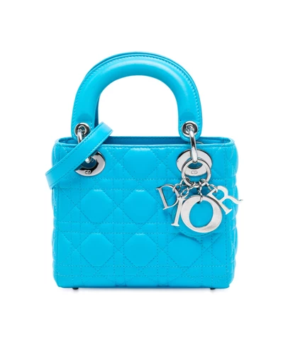Pre-Loved by Azura Reborn - Pre-Loved Mini Lambskin Cannage Lady Dior