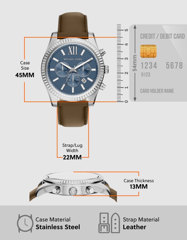 Michael Kors - Lexington Brown Chronograph Watch