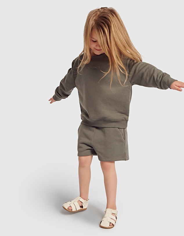 Provence - Crew Neck Sweater and Fleece Short Set