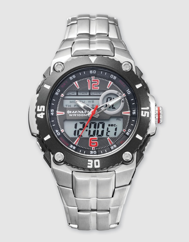 Maxum - Maverick Stainless Steel Ana Digi Watch