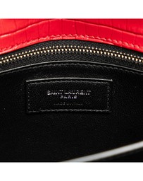 Pre-Loved by Azura Reborn - Pre-Loved Croc Embossed Leather Monogram Cassandra Clasp Bag