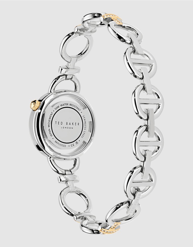 Ted Baker - Lilabel Bow White 28mm Two-Tone Bracelet Watch