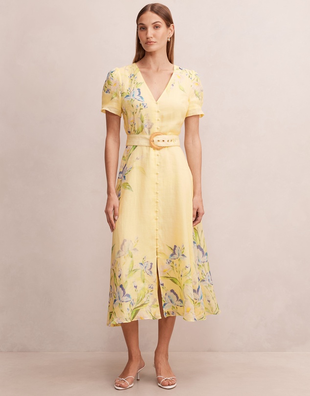 Forever New - Calissa V-Neck Short Sleeves Midi Dress