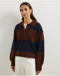 Atmos&Here - Lexi Stripe Knit Polo