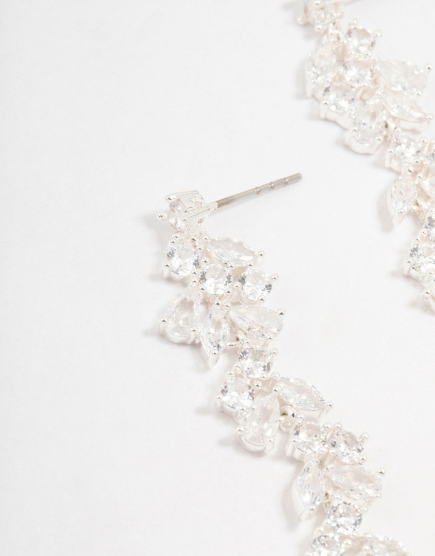 Lovisa - Cubic Zirconia Stone Silver Medium Drop Earrings