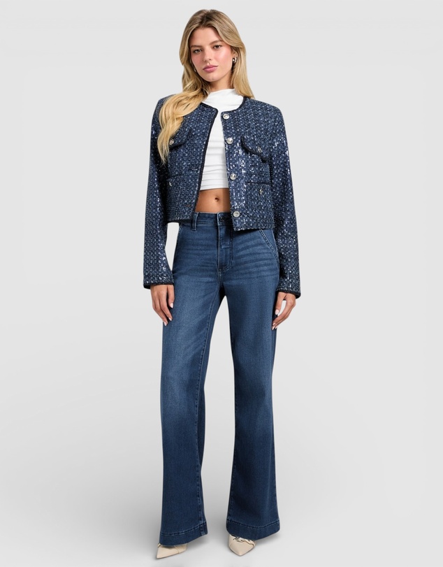 GUESS - Elisa Sequin Denim Jacket