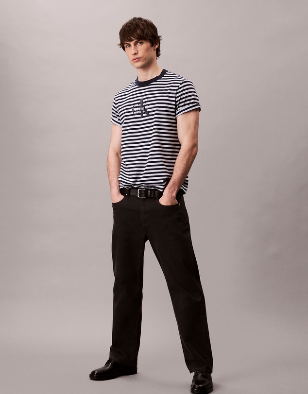Calvin Klein Jeans - Monogram Logo Stripe Relaxed T-Shirt