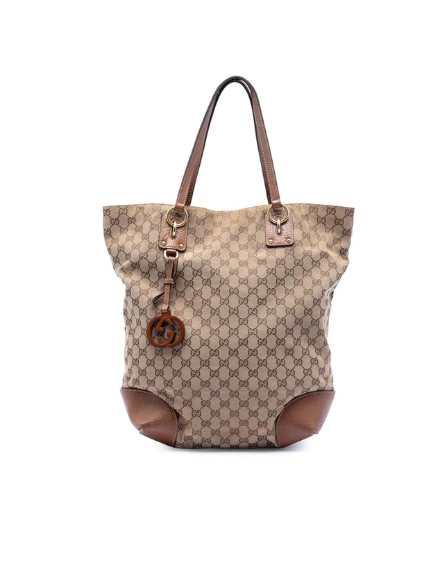 Pre-Loved by Azura Reborn - Pre-Loved Large GG Canvas GG Charm Tote