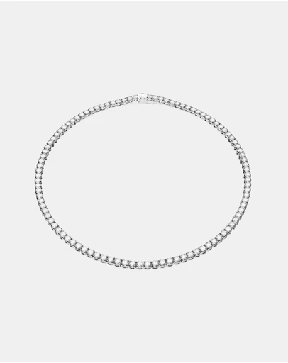 Swarovski - Matrix Tennis Necklace, Round Cut, White, Rhodium-Plated