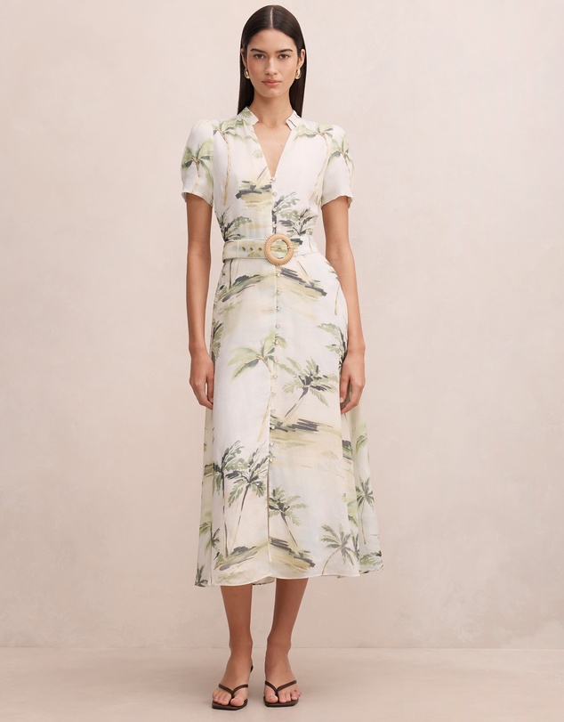 Forever New - Bree Printed Shirt Midi Dress