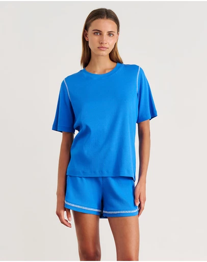 Jag - Celina Blanket Stitch Tee