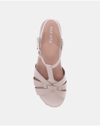 Mia Vita - Diva Wedge Sandal - Beige