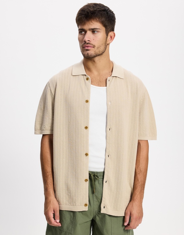 Rhythm - Textured Knit SS Shirt