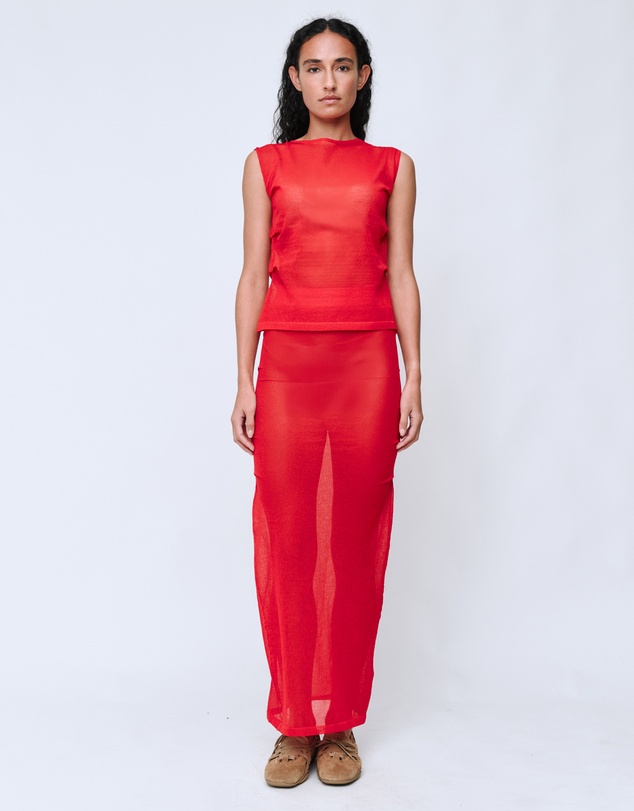 Wynn Hamlyn - Emma Sheer Knit Maxi Skirt