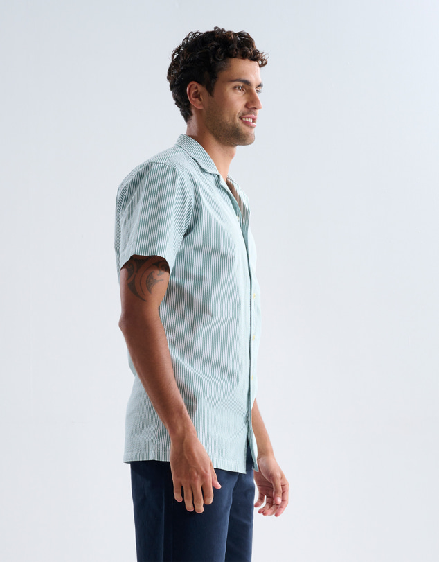 3 Wise Men - 3 Wise Men Crossroads Stripe Short Sleeve Shirt