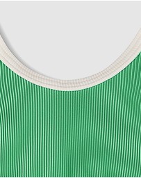 Zulu & Zephyr Mini - Mini Stripe Rib Scoop Bikini Top - Kids