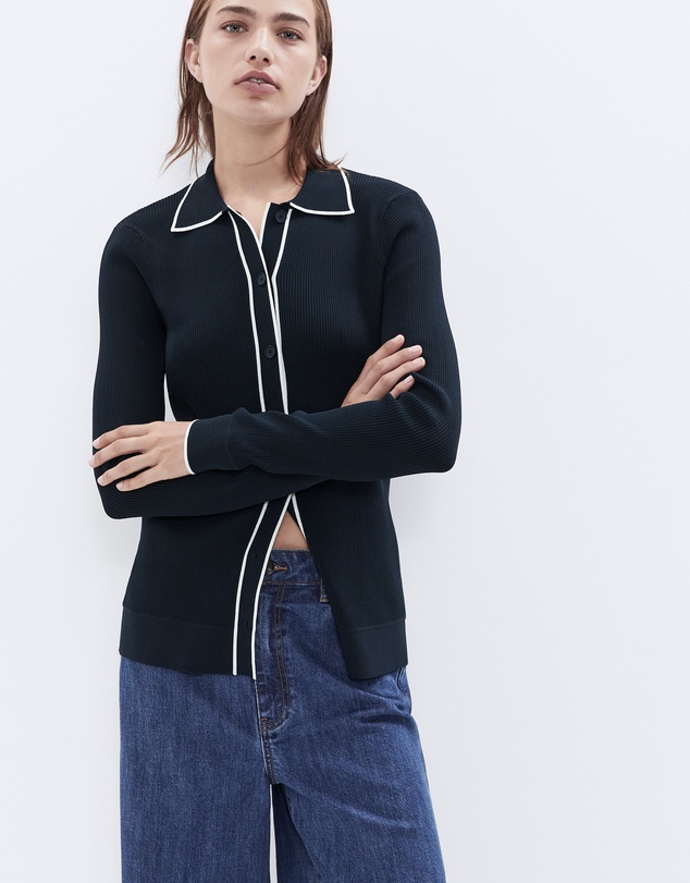 UNISON - Sporty Button Through Knit