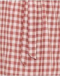 Petal & Pup - Costa Mini Dress - Tan Gingham