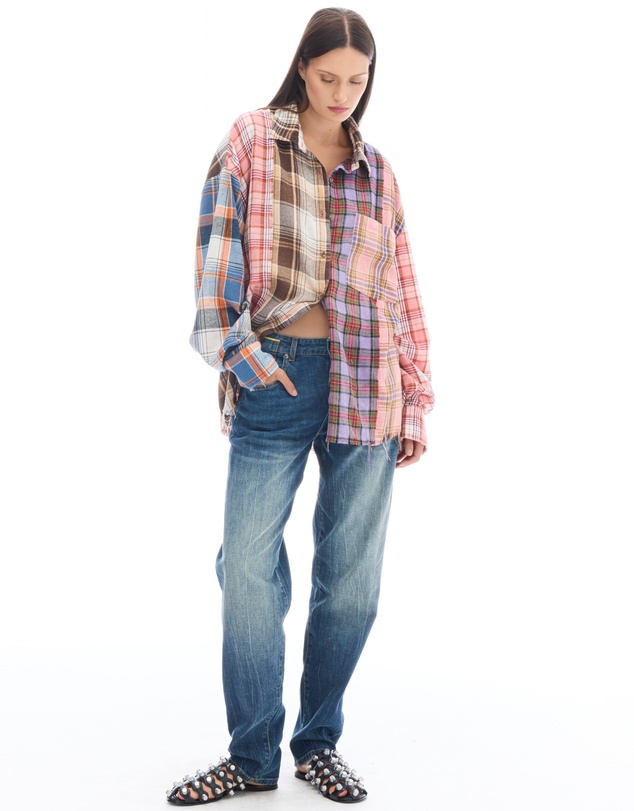 THE TALES - Patchwork Check Flannel Shirt