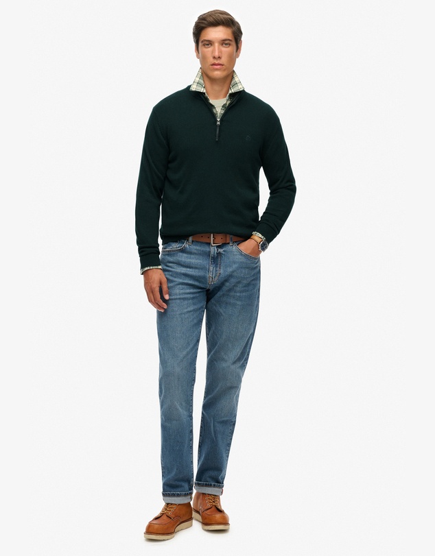 Superdry - Slim Fit Essentials Cotton Half Zip
