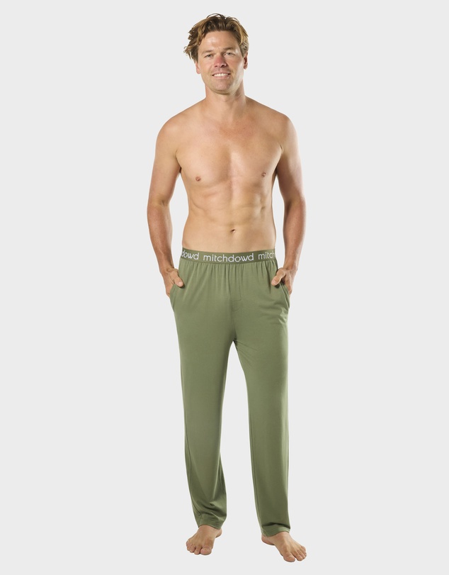 Mitch Dowd - Mens Knit Bamboo Sleep Pant - Khaki