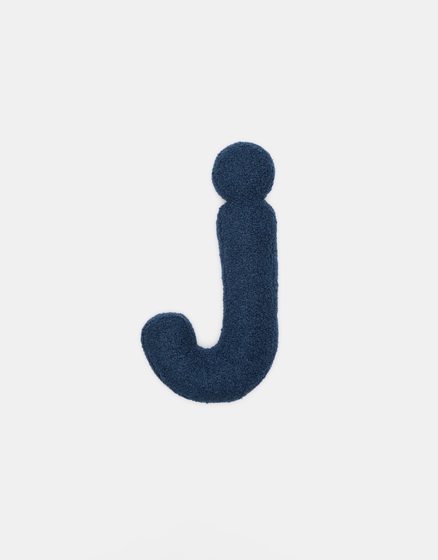 Seed Heritage - Blue Boucle Initial Cushion