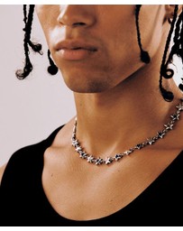 TwoJeys - Black Enameled Stars Necklace