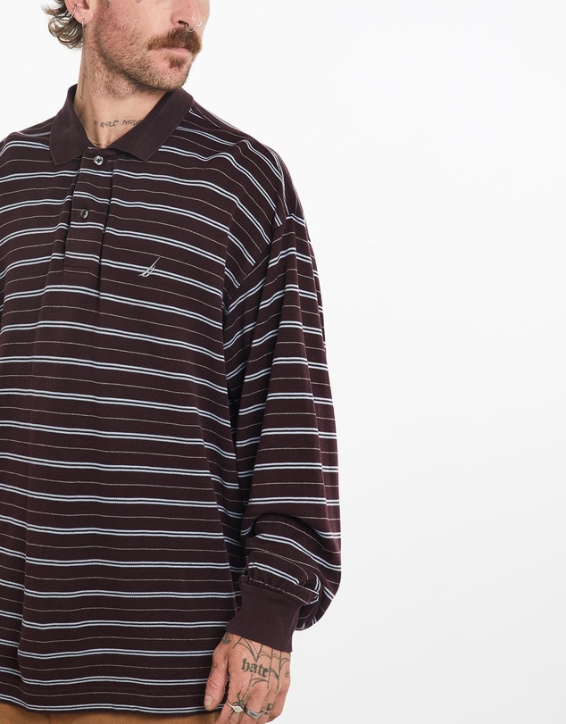 Vintage by The Real Deal - Pre Loved - Vintage Nautica Long Sleeve Polo Shirt