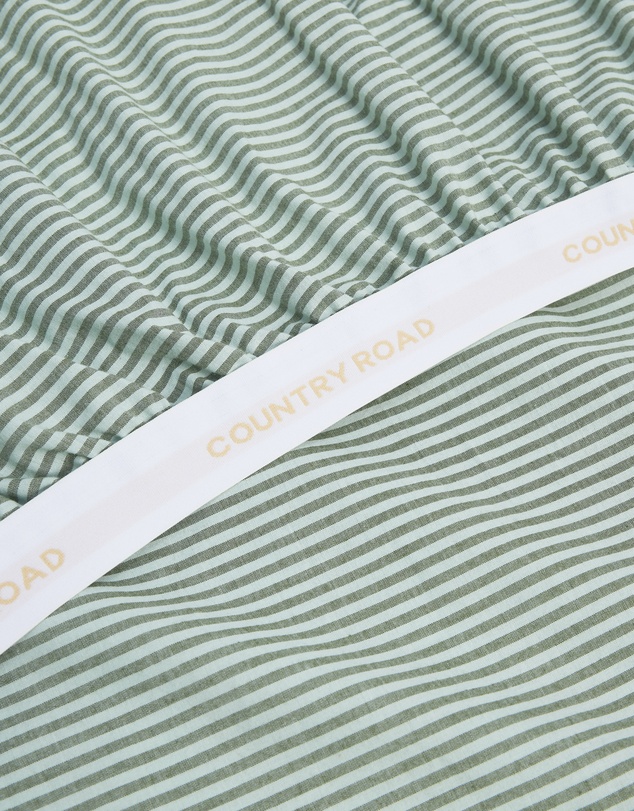 Country Road - Brae Australian Cotton Stripe Queen Fitted Sheet