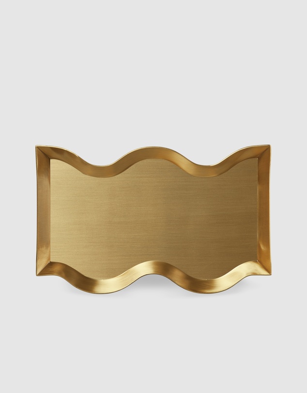 Black Blaze - Wave Brass Candle Tray
