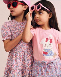 Huxbaby - Flower Field Bunny Tee - Babies-Kids