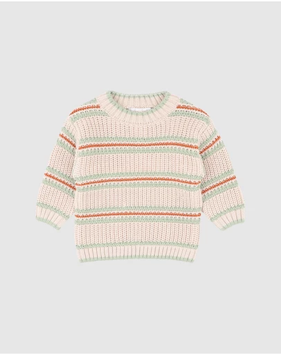 Fox & Finch - Wild Side Stripe Knitted Jumper - Babies