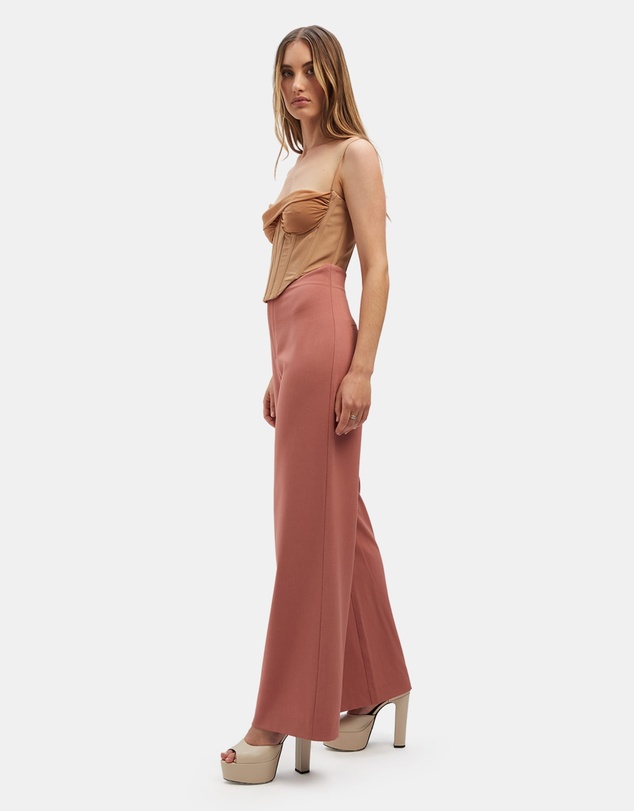 Bardot - Femme Crepe Corset Top