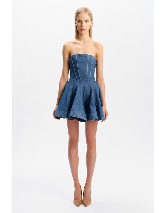 Bardot - 030 Denim Strapless Mini Dress
