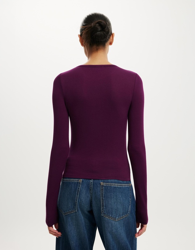 Cotton On - Sheer Layer Crew Long Sleeve Top