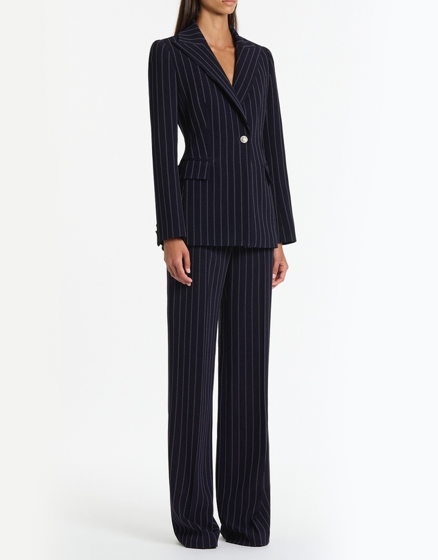 Carla Zampatti - Navy Pinstripe Jacket