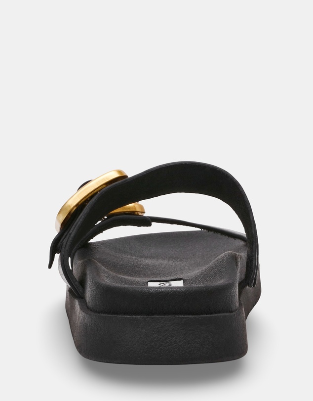 Steve Madden - Margey Black Leather Sandals
