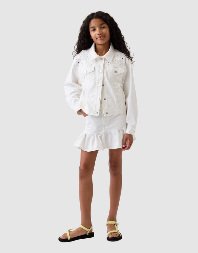 GAP - Eyelet Denim Jacket - Teens