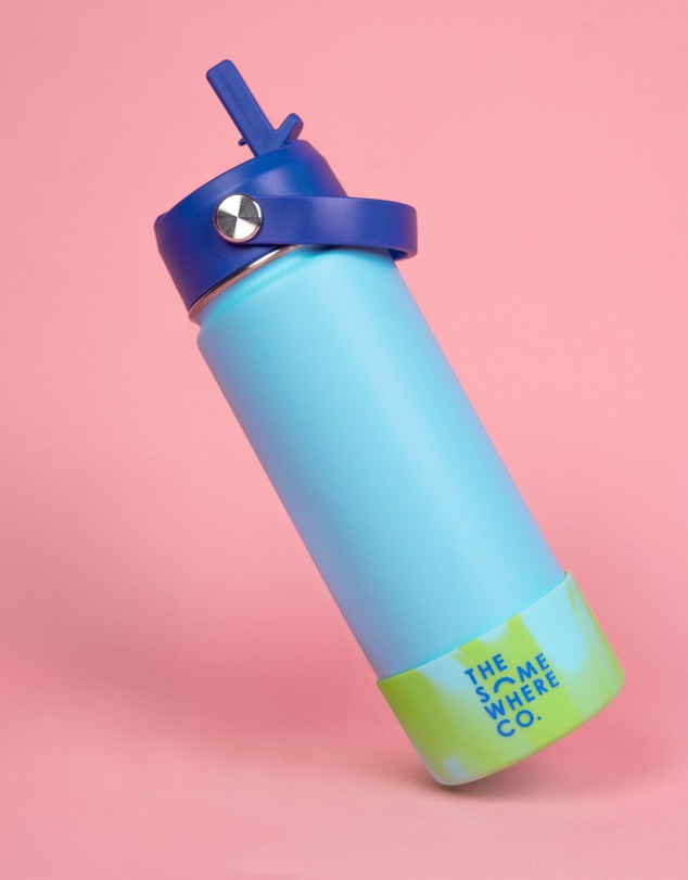 The Somewhere Co - Dusty Blue Swirl Bottle 500ml