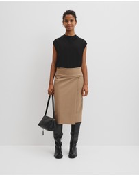 Country Road - Wool Blend Wrap Skirt