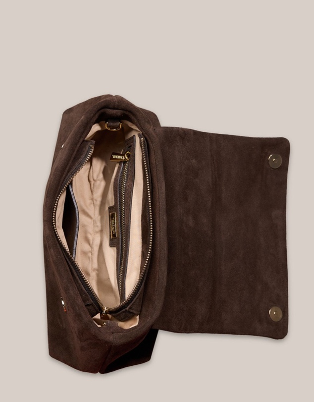 VESTIRSI - Celeste Dark Chocolate Clutch Crossbody Bag