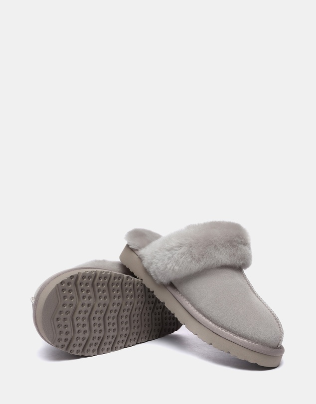 EVERAU - Australian Shepherd Ugg Muffin Slipper Special Cow Suede Upper House Shoes