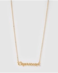 Izoa - Capricorn Written Star Sign Necklace