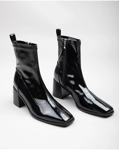 RAID - Allona Block heeled ankle boots in black