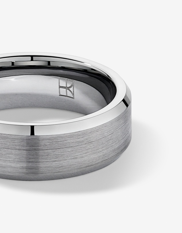 Michael Hill - 7mm Bevelled Edge Wedding Band in Tungsten