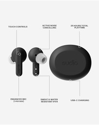 Sudio - A3 Pro - True Wireless Bluetooth 5.4 Headphones/Earbuds, Active Noise Cancelling