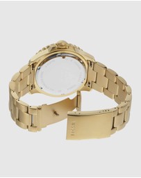 Fossil - Fossil Blue Gold Tone Analogue Watch